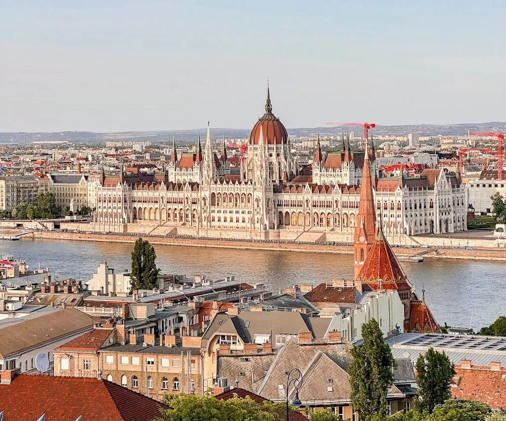 View of the Hungarian Parliament Building from Fisherman's Bastion; Budapest, Hungary