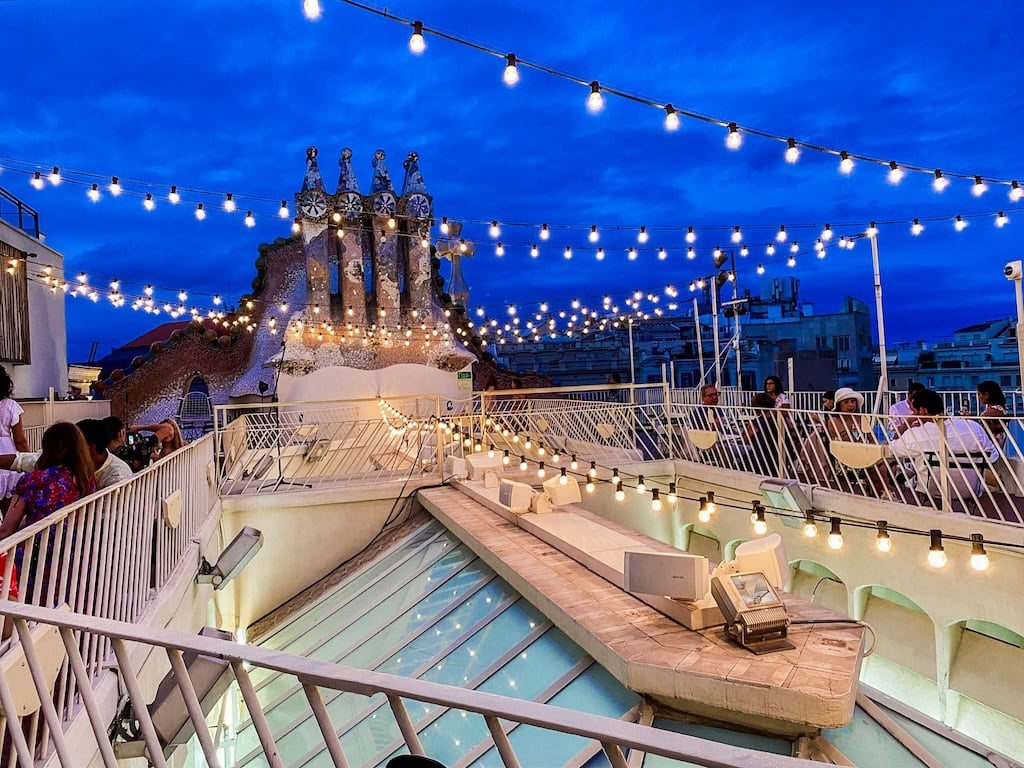 Magic Nights Rooftop option in Casa Batlló by Antoni Gaudi; Barcelona, Spain 