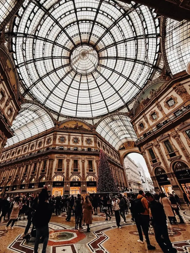 Inside Galleria Vittorio Emanuele II; Milan, Italy