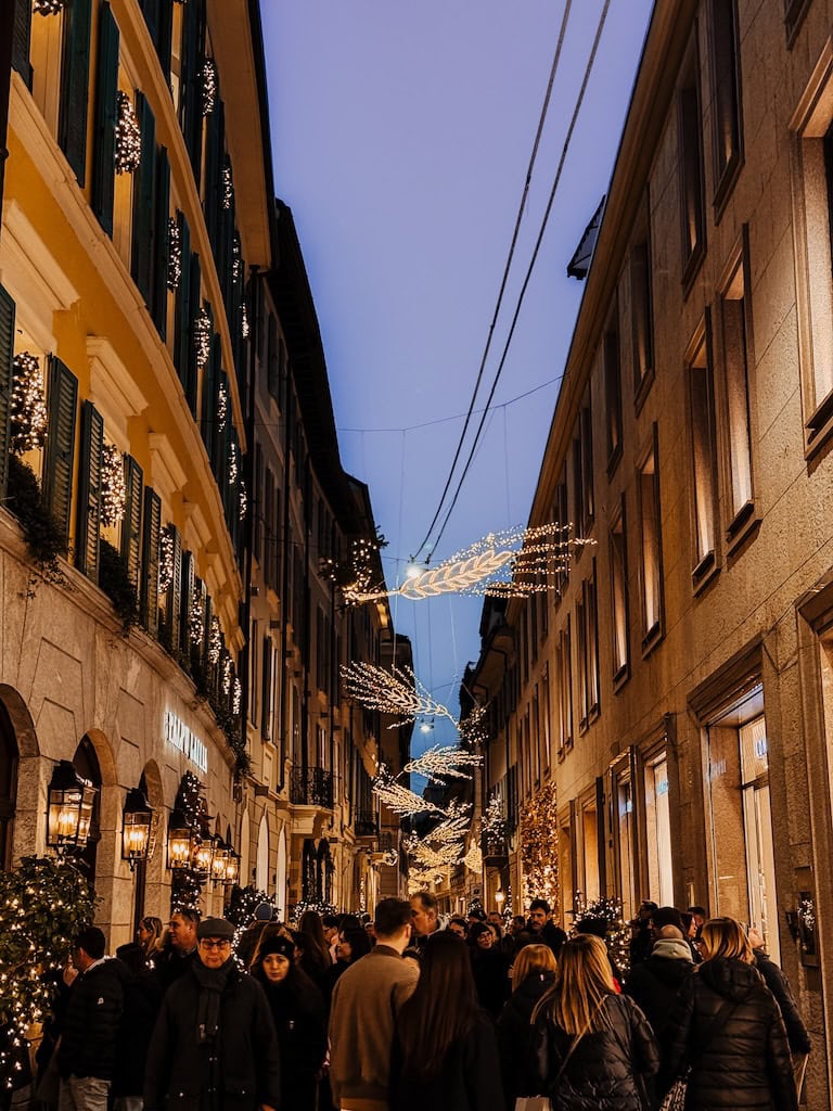 Christmas decorations in Milan, Italy