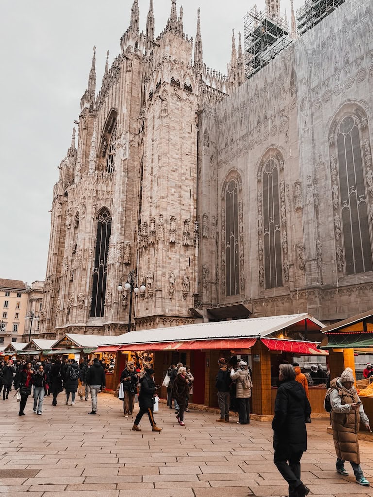 Some of the Christmas markets around the Duomo; Milan, Italy