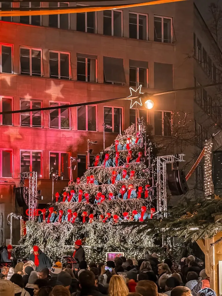 The Singing Christmas tree in Zurich, Switzerland