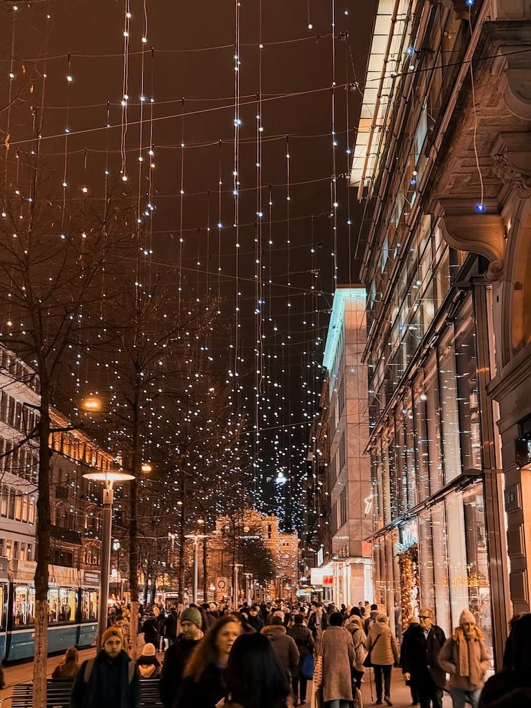 Bahnhofstrasse at Christmas; Zurich, Switzerland
