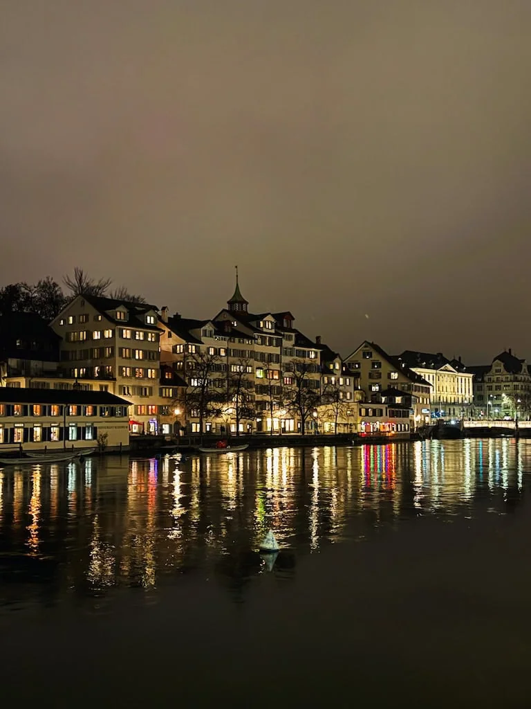 Old Town Zurich Switzerland at night