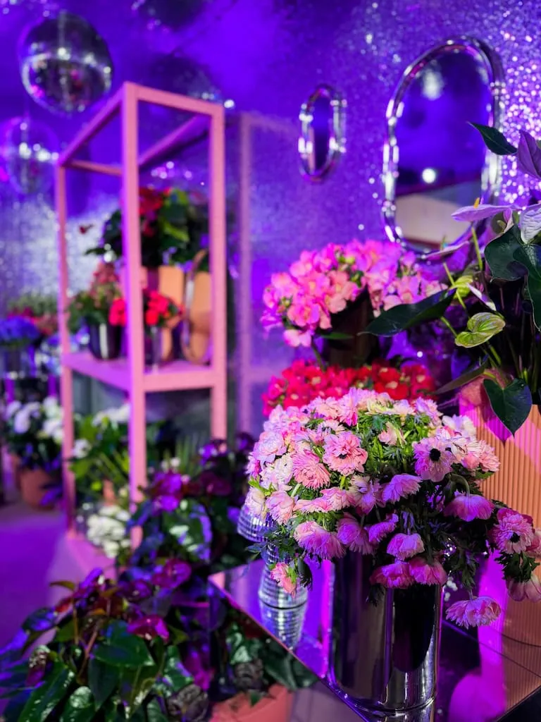 One of the inside flower displays in Keukenhof