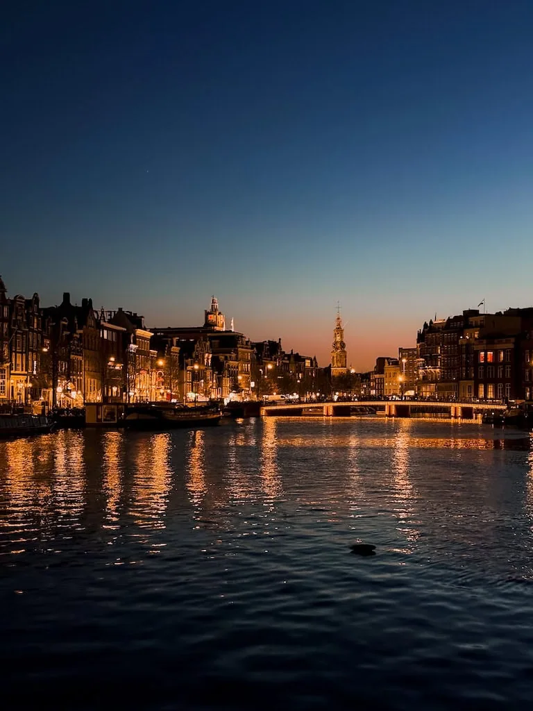 View of Amsterdam on the water