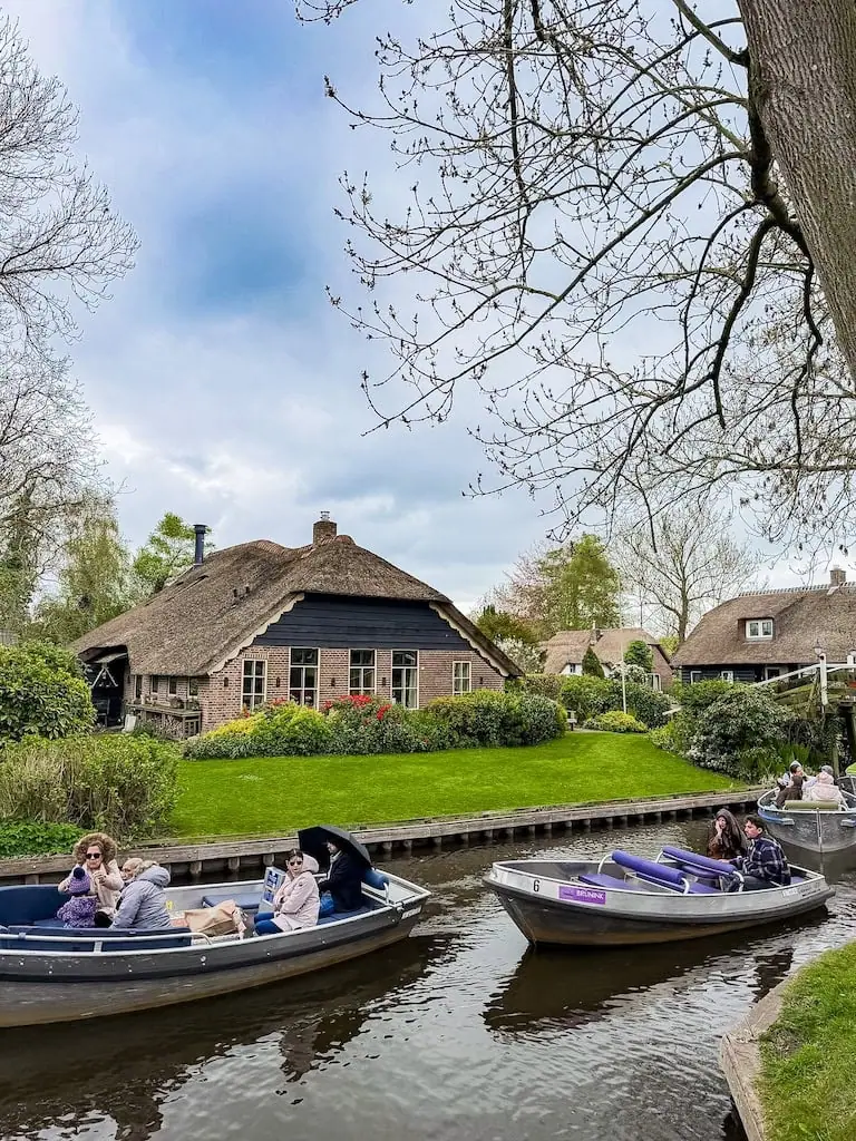 Some of the private boats you can rent in Giethoorn Village, Netherlands
