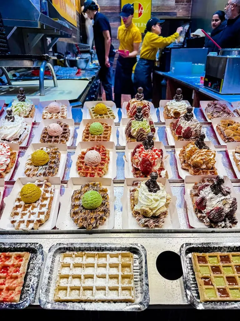Waffles in Brussels, Belgium
