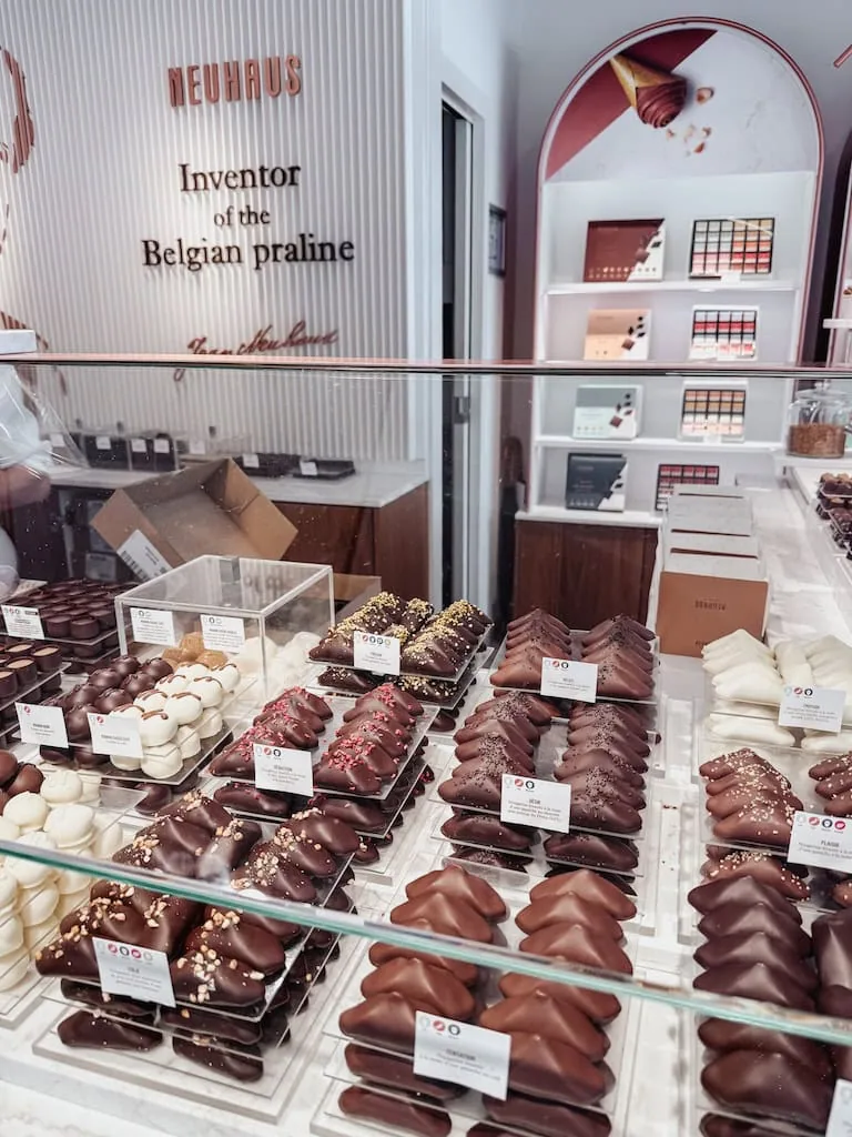 Belgian pralines at Neuhaus in Brussels